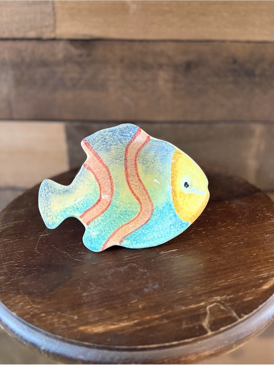 Vietri Other - Vietri Italian Pottery Tropical Fish Dish Coastal Beach Decor Trinket Bowl